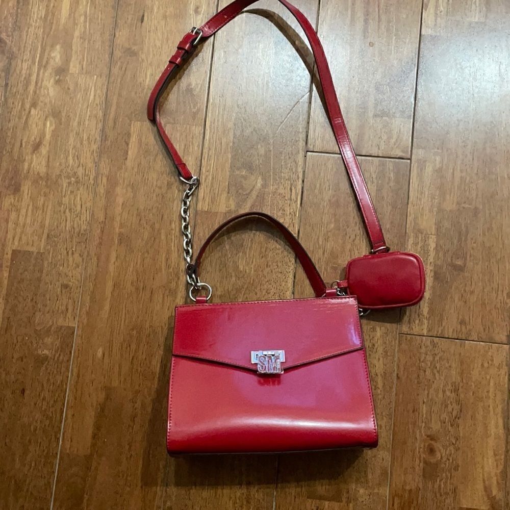 Steve Madden Red Bmed Bag with small purse                  